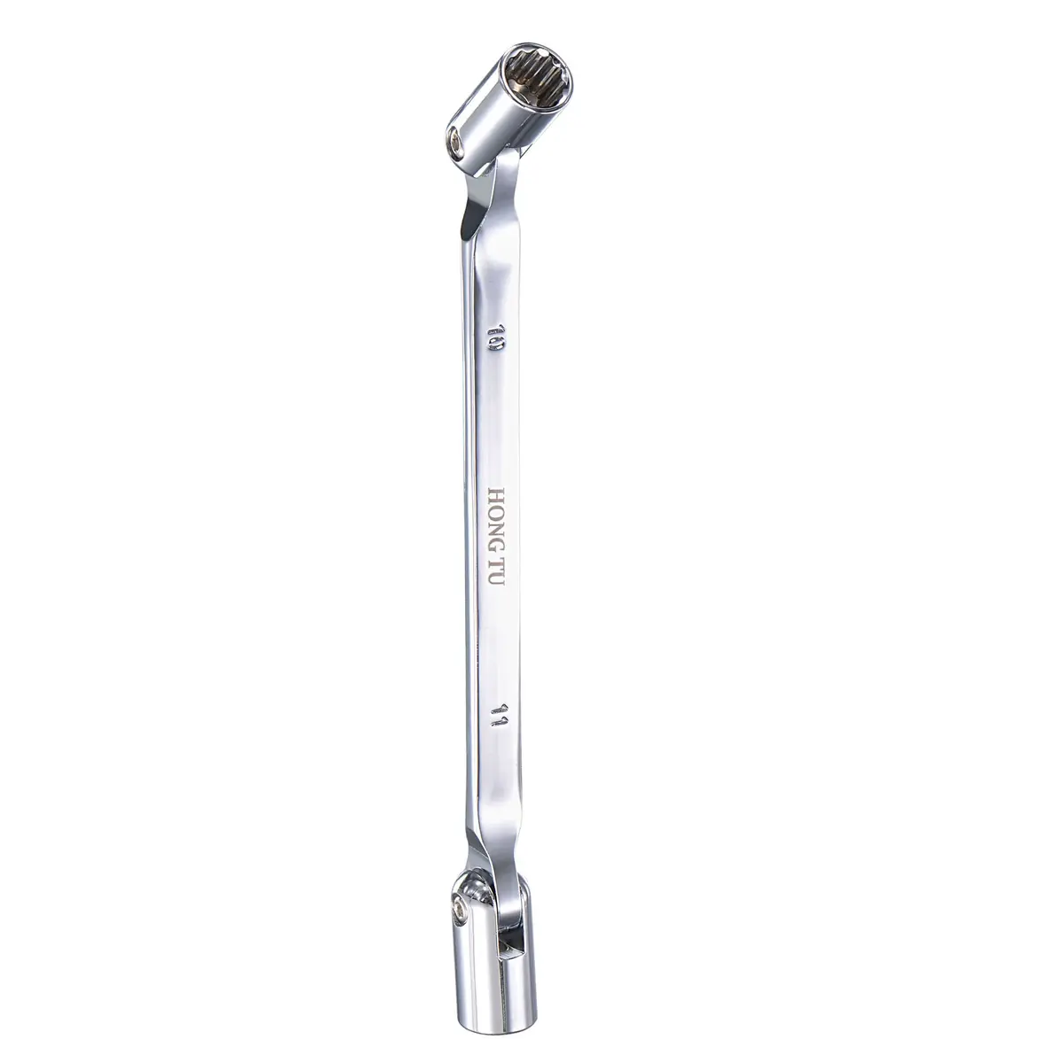 uxcell 12 Point Flexible Head Socket Wrench, 10mm x 11mm, Chrome Vanadium Steel, 200mm Length | 180° Rotation for Mechanical Repair - view 5