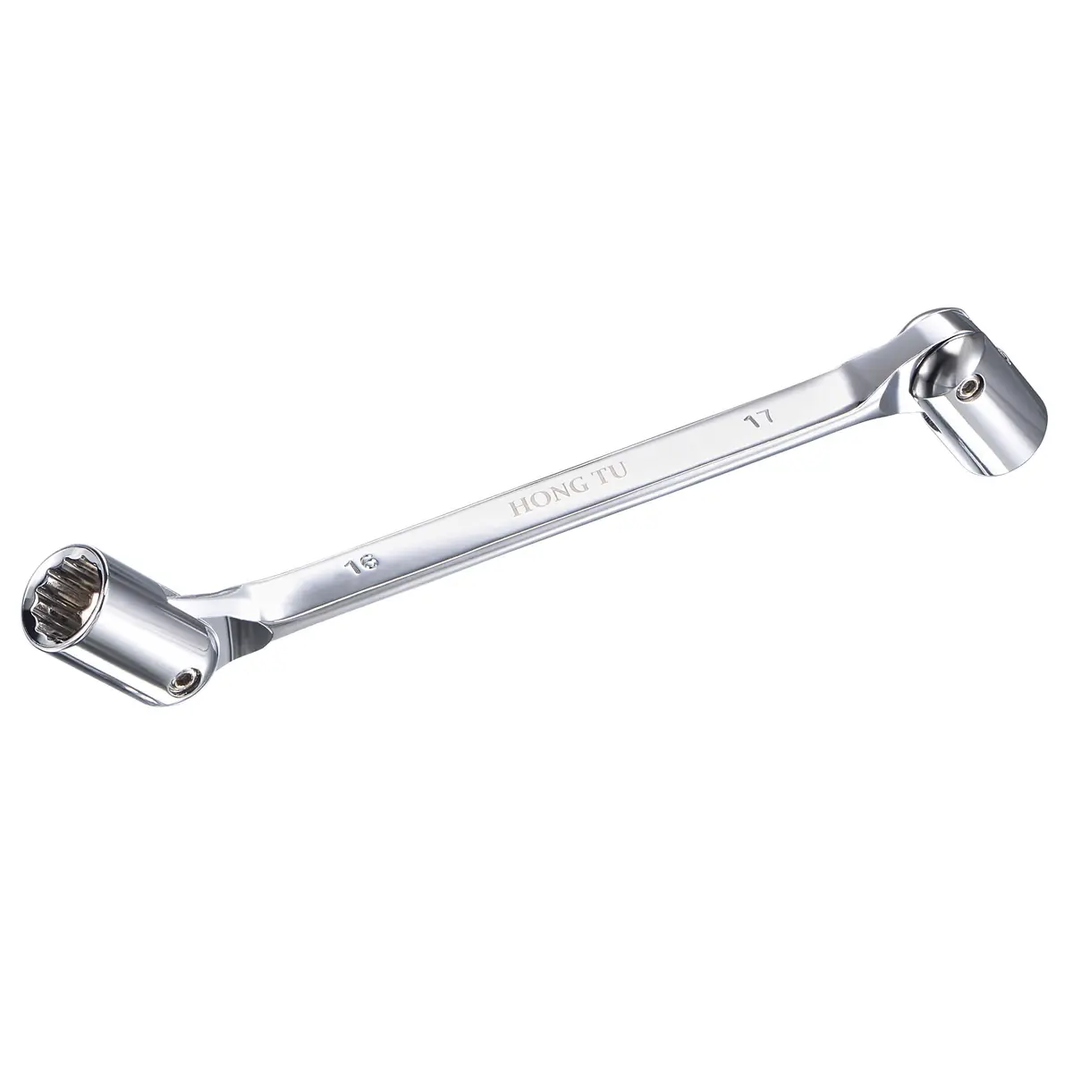 uxcell 16mm x 17mm Flexible Head Socket Wrench | 180 Degree Rotation for Mechanical Repair - main product image