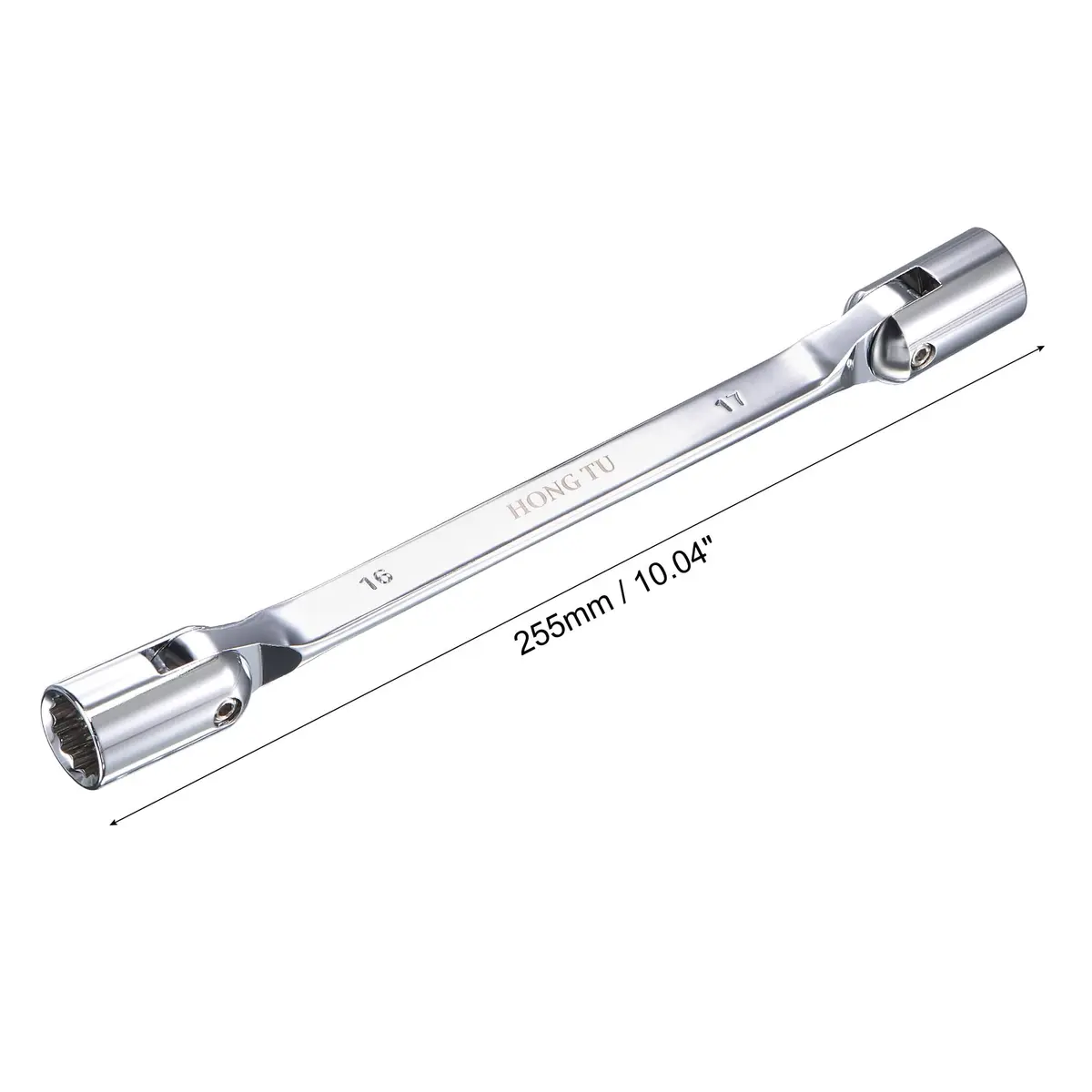 uxcell 16mm x 17mm Flexible Head Socket Wrench | 180 Degree Rotation for Mechanical Repair - view 2