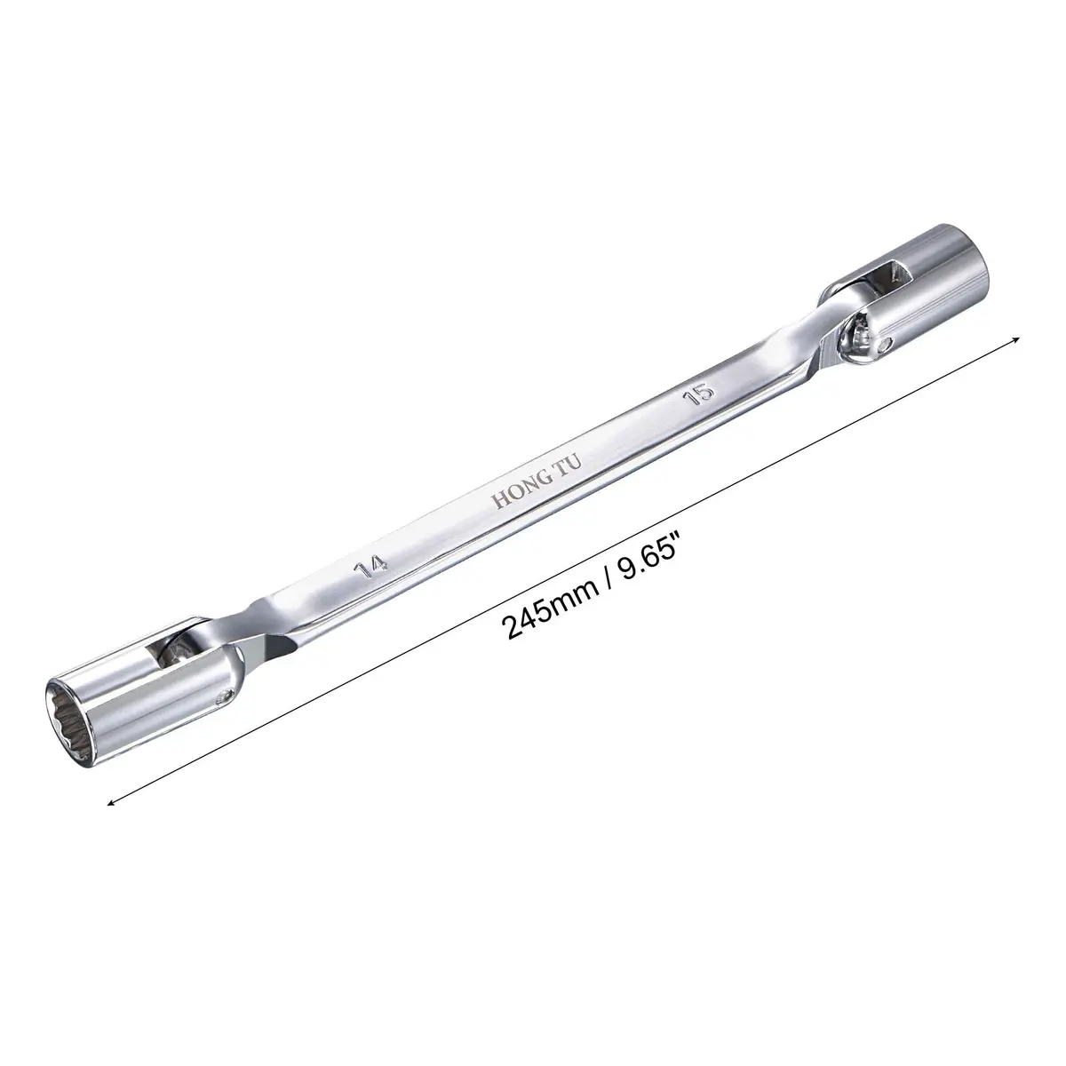 uxcell 12 Point Flexible Head Socket Wrench 14mm x 15mm | CR-V 180° Rotation for Mechanical Repair - view 2