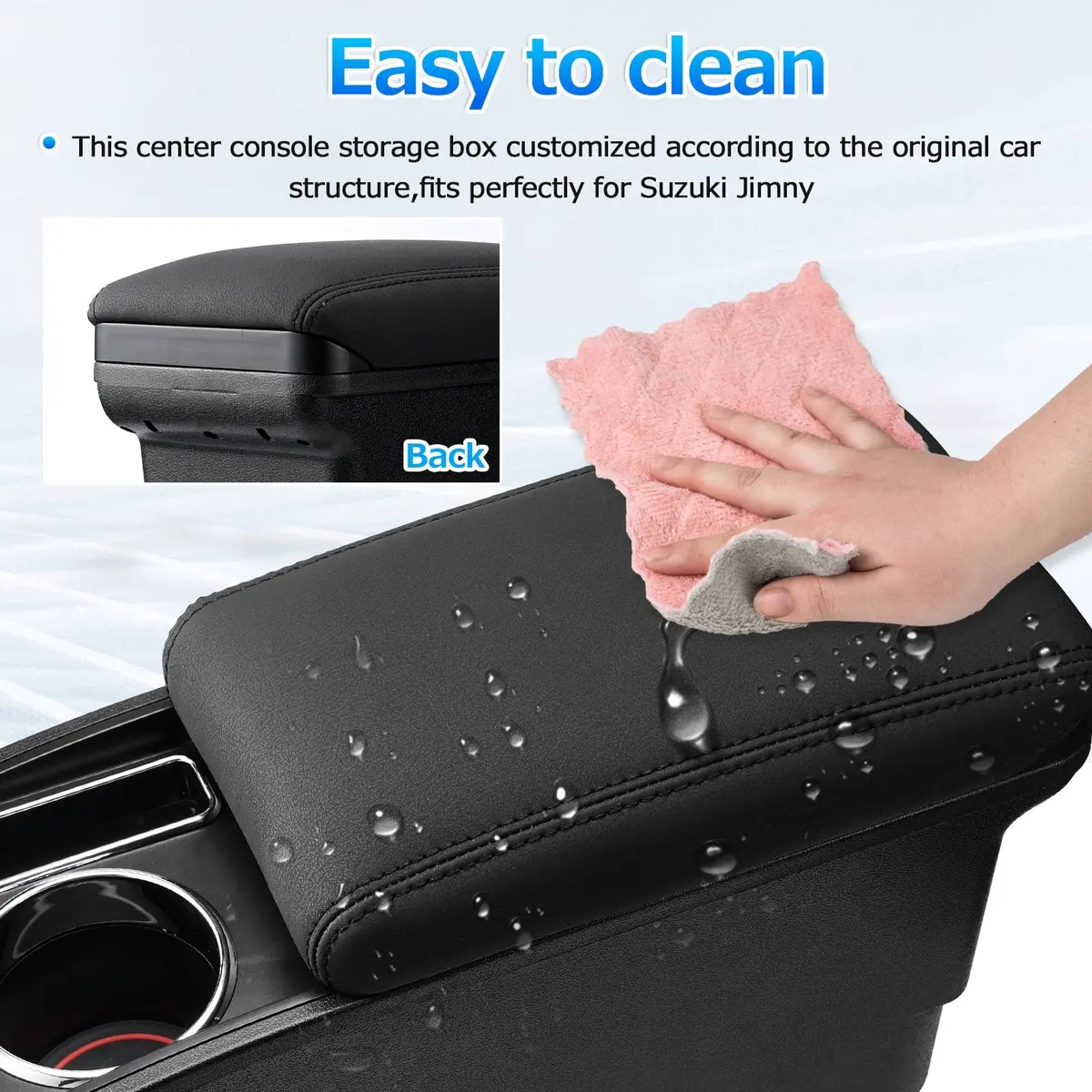 Autorder Center Console Storage Box for Suzuki Jimny JB64W/JB74W 2018-2025 | Custom Fit Armrest with Cup Holder - view 7