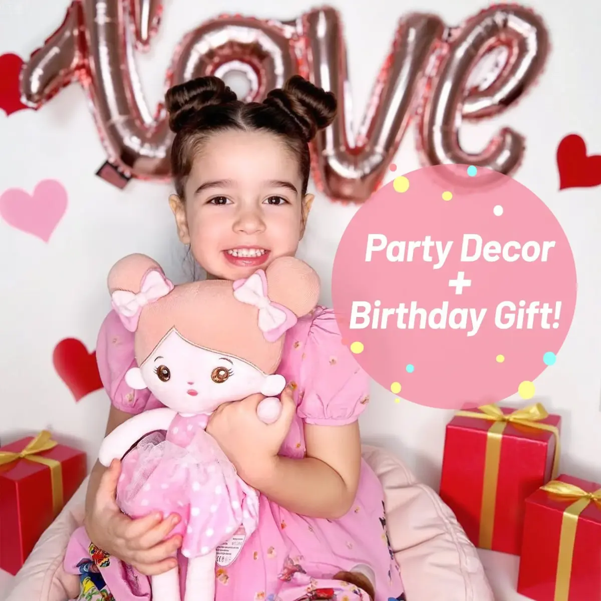 OUOZZZ Soft Plush Baby Doll 12.6 Inch (32 cm) Pink Dress Snuggle Buddy | Safe & Soft for Kids 3+ - view 6
