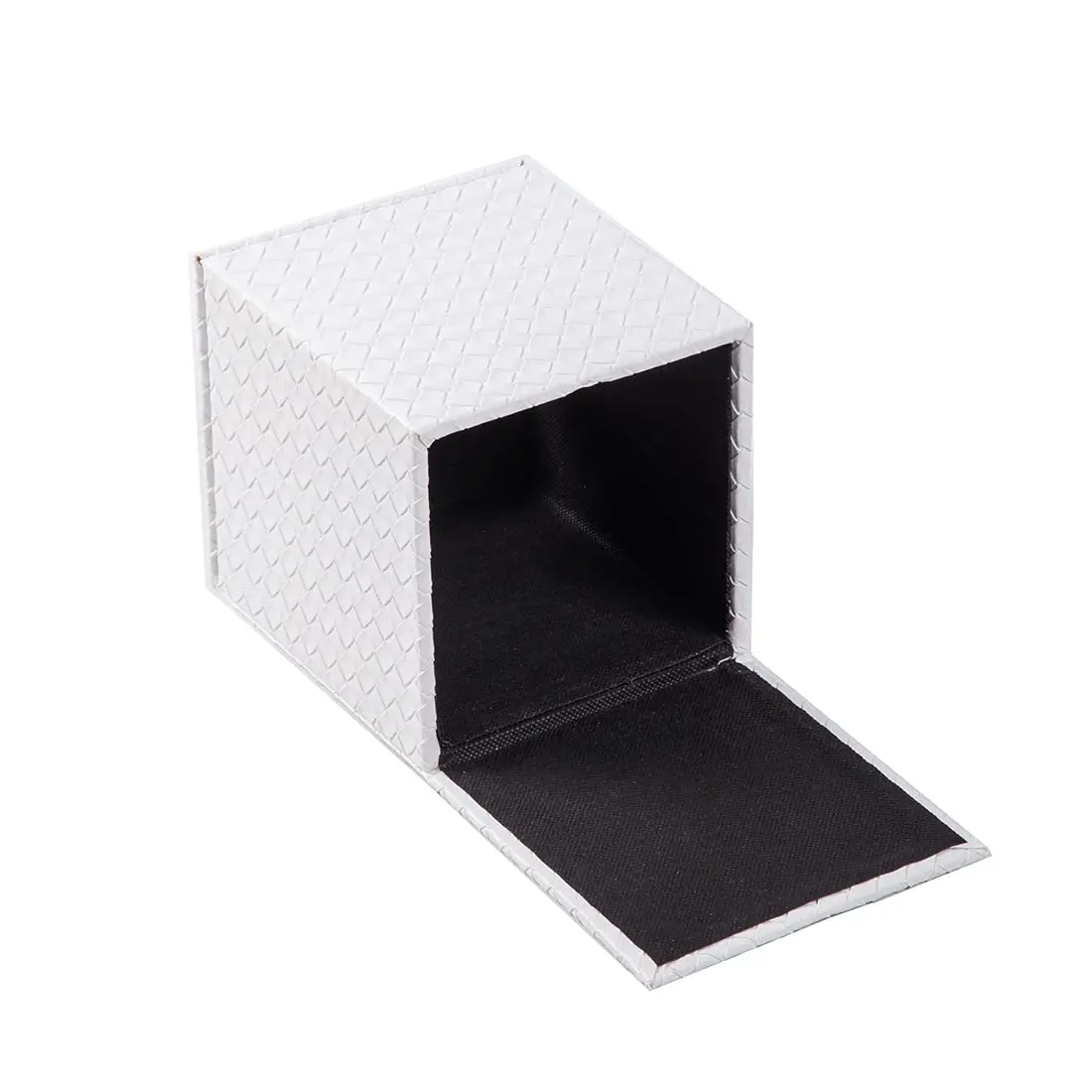 SUNYUROU White Square Tissue Box Cover | PU Leather & Solid Wood Holder for Bathroom Countertops - view 6
