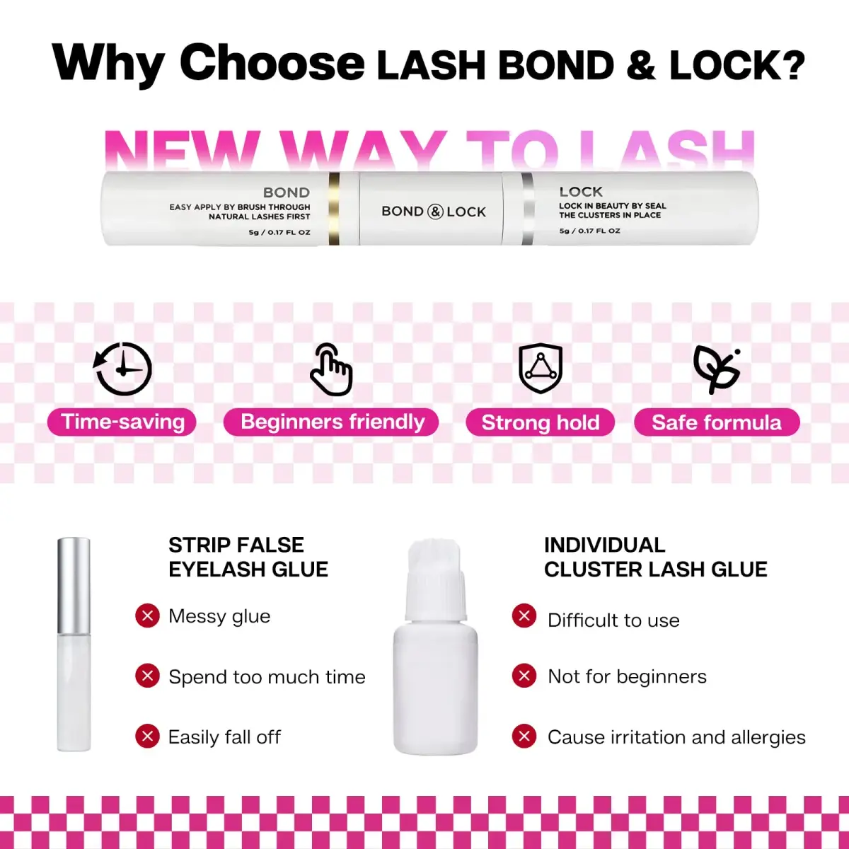 CALAILIS Lash Bond and Seal for Cluster Lashes | Waterproof & Sweat-Proof, 7+ Day Hold - view 4