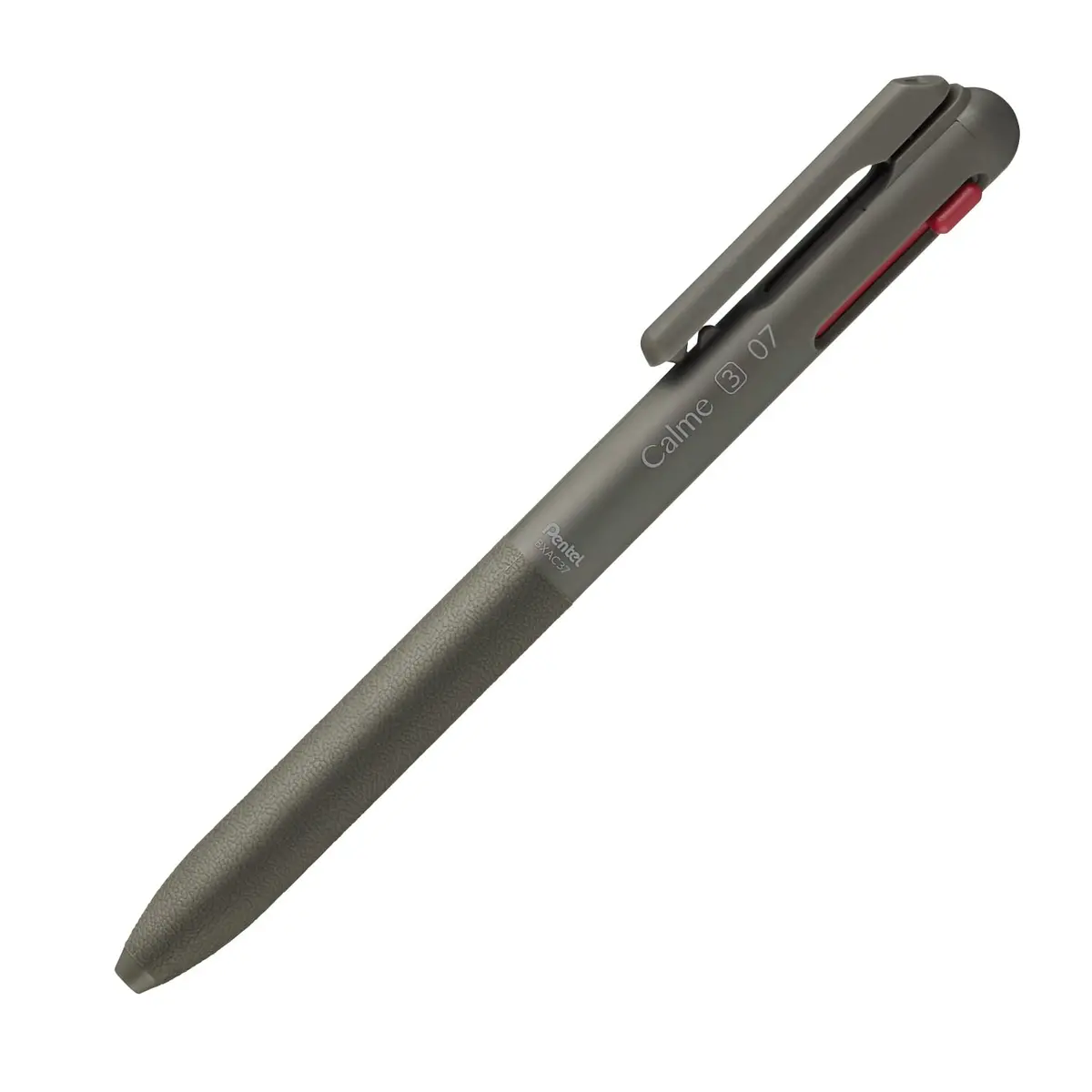 Pentel BXAC37D Calme Ballpoint Pen 0.7mm | Attenuated Click Sound, Leather Grip, Refillable, 3 Colors - main product image