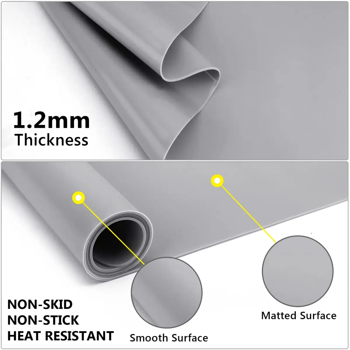 Gartful Oversize Silicone Craft Mat 80cm x 60cm (31.5" x 23.6") | Protects Surfaces from Resin, Paint & Heat - view 3