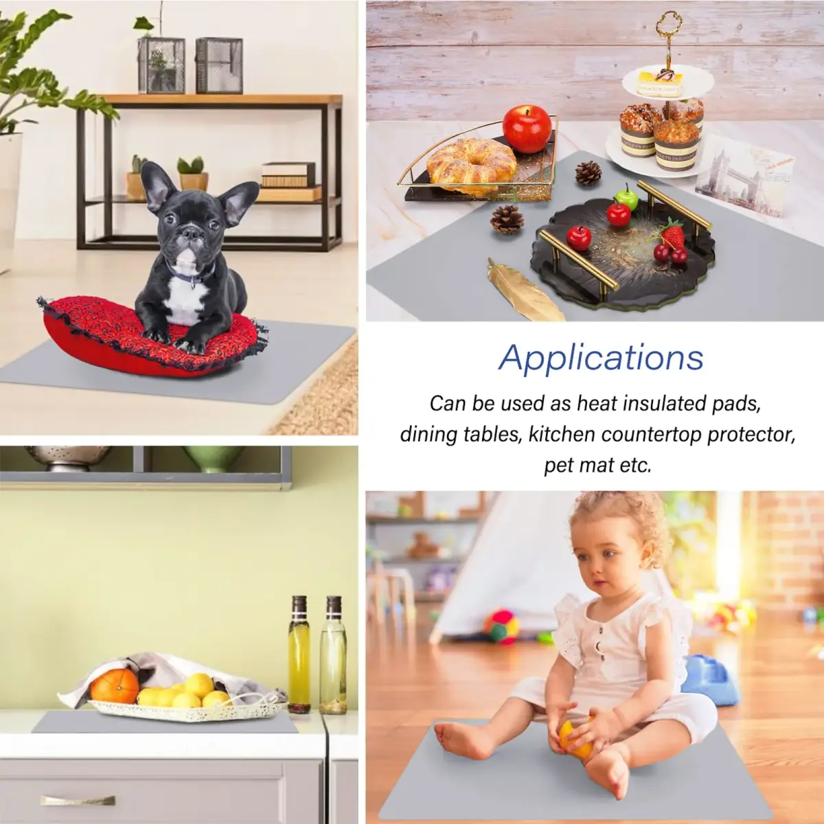 Gartful Silicone Craft Sheet Large 70x50cm (27.6"x19.7") | Protects Surfaces from Resin, Paint & Heat - view 7