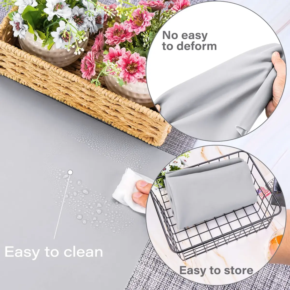 Gartful Silicone Craft Sheet Large 70x50cm (27.6"x19.7") | Protects Surfaces from Resin, Paint & Heat - view 4
