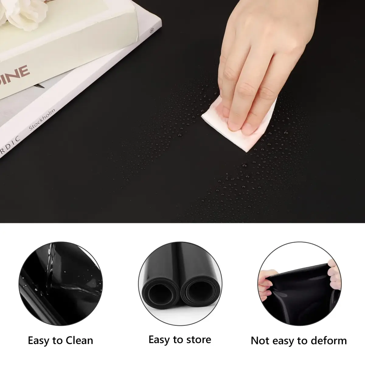 Gartful Oversize Silicone Craft Mat 80 x 60 cm (31.5 x 23.6 inches) | Protects Surfaces from Resin, Paint, and Heat - view 6