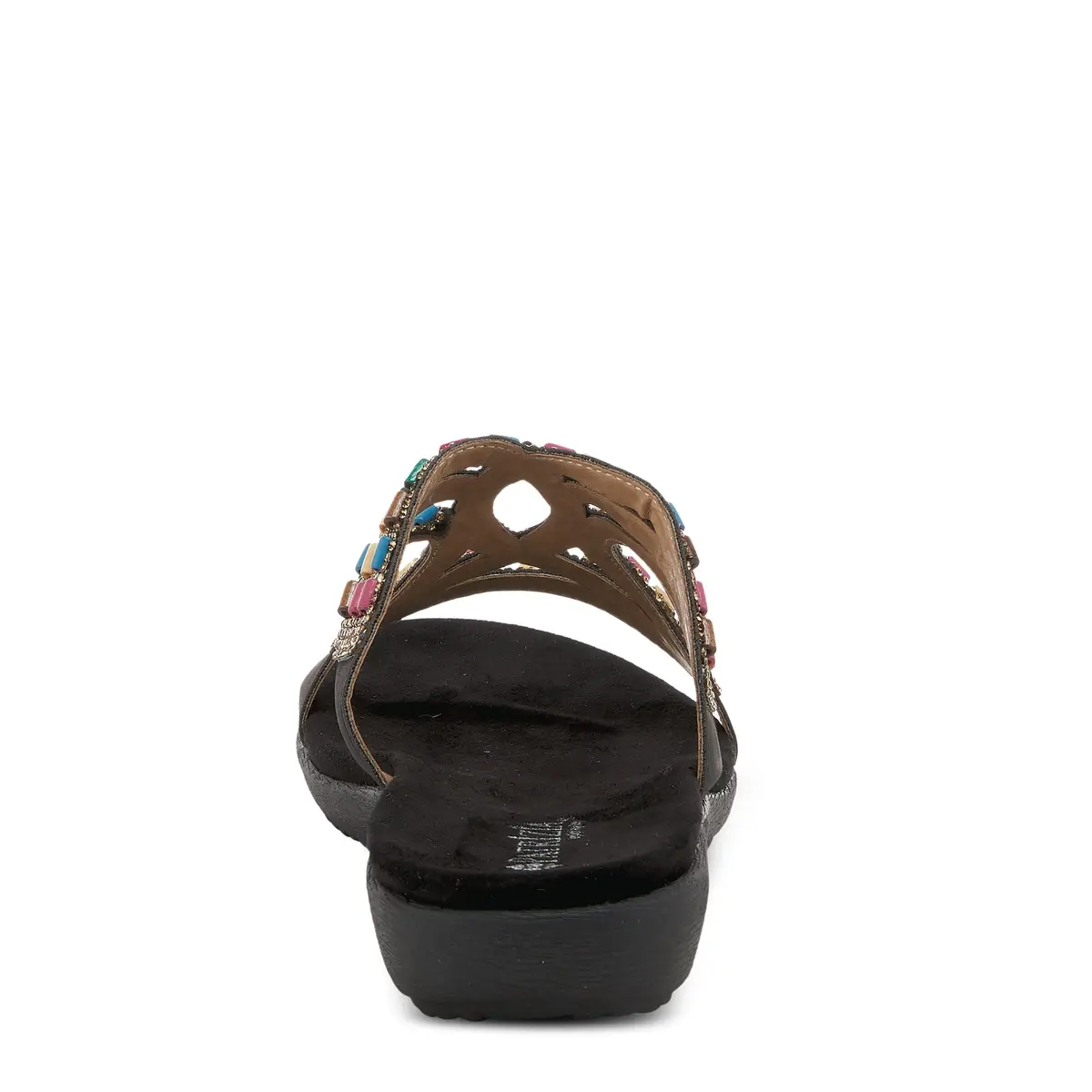 PATRIZIA Twirling Women's Slip-On Sandals – Crystal & Bead Embellished, Microsuede Footbed, 1¼” Heel, Black, EU 36 / US 5.5-6 | Casual Summer Style - view 7