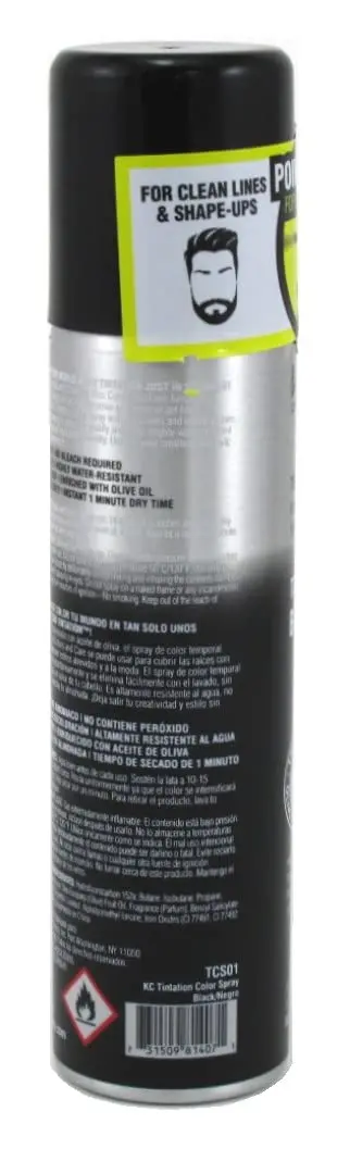 Kiss Tintation Temporary Color Spray Black 2.82 oz (84ml) Pack of 3 | Water-Resistant, Smudge-Proof Hair Color - view 2