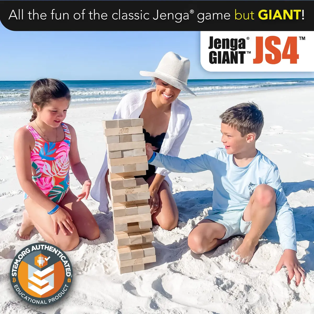 Jenga Giant - Hardwood Blocks - Stacks to Over 3 feet | Officially Licensed Giant Jenga Game - view 2