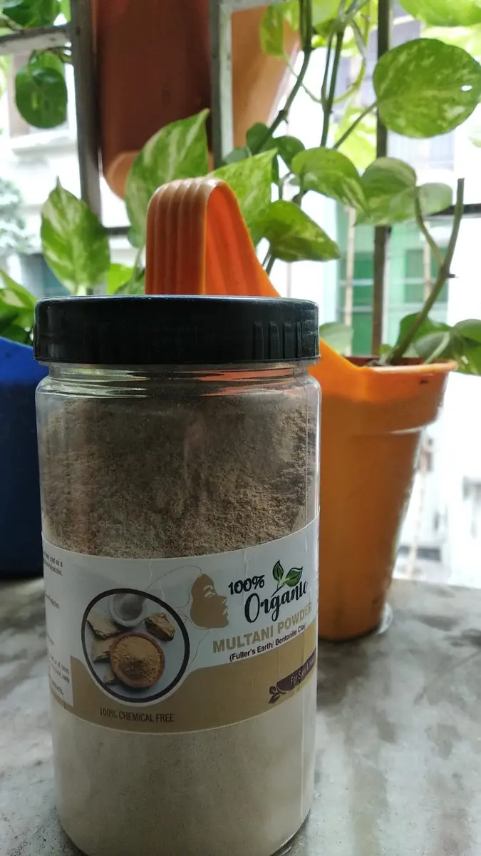 Organic 100% Pure Multani Mitti Powder (Fuller's Earth) Skin Face Clays 350g (12.35 oz) | Natural Clay Mask for Oily & Acne-Prone Skin - view 4