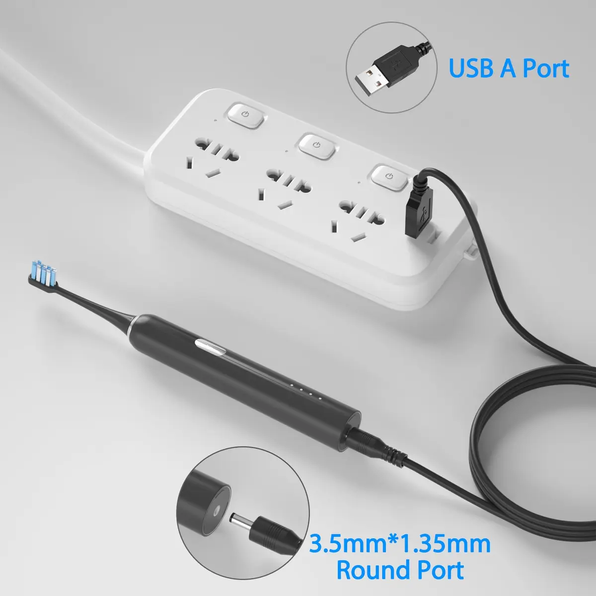 SIOCEN Electric Toothbrush Charger Cable 3ft Pink | Compatible with Fairywill FW917 SG508 FW-508 FW-507 - view 2