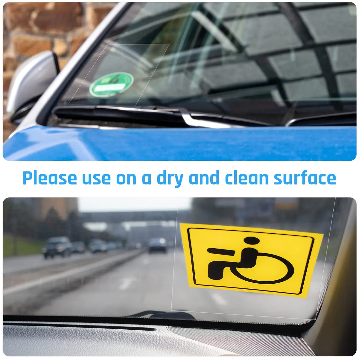 Zonon Windshield Sticker Applicator 4x6 in | Static Cling Window Film for Car Windows - view 2