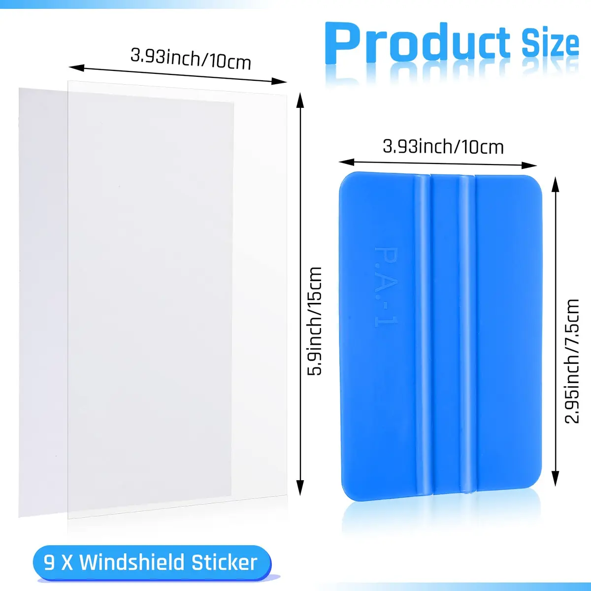 Zonon Windshield Sticker Applicator 4x6 in | Static Cling Window Film for Car Windows - view 3