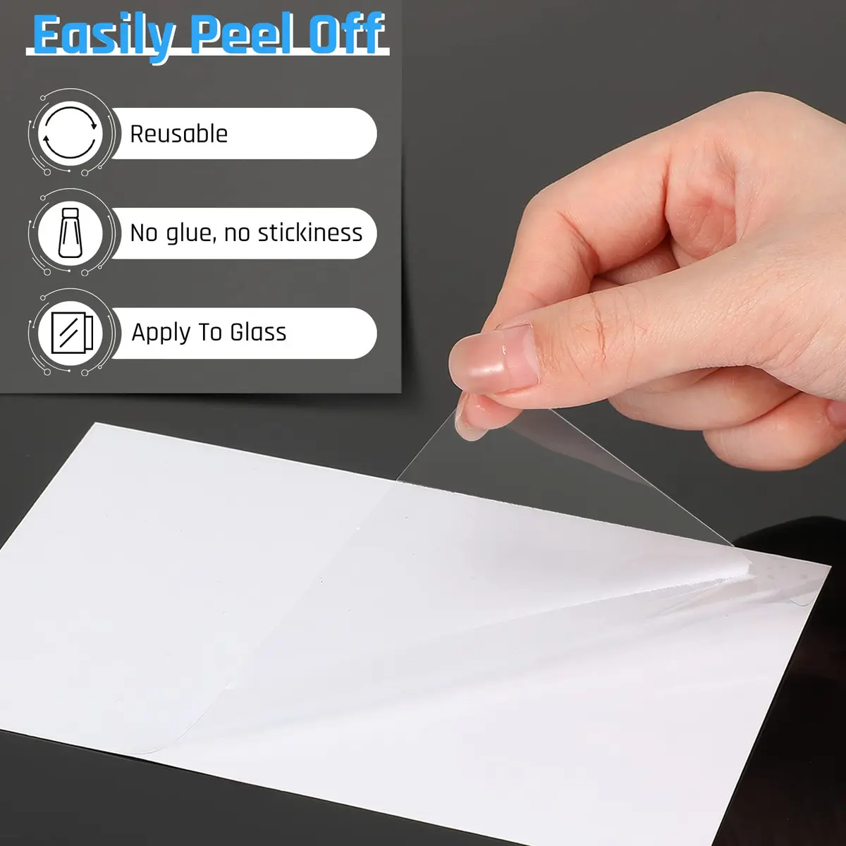 Zonon Windshield Sticker Applicator 4x6 in | Static Cling Window Film for Car Windows - view 4