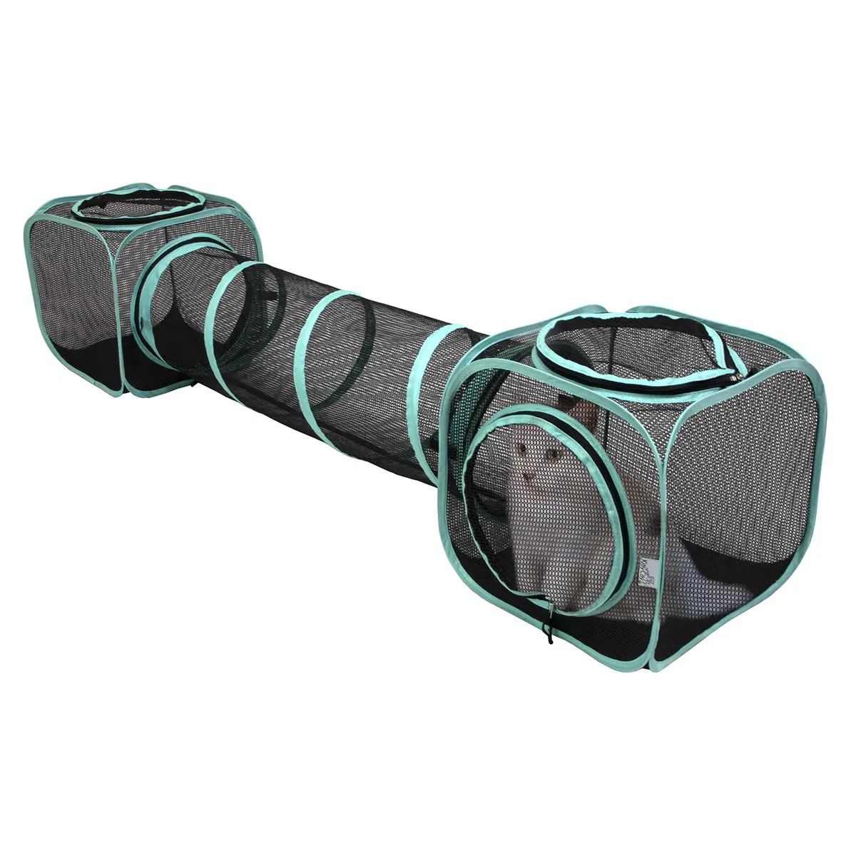 Kitty City Outdoor Catio Furniture and Play Kits for Cats, Two Way Tunnel | Durable Mesh Cat Play Set for Outdoors & Indoors - main product image