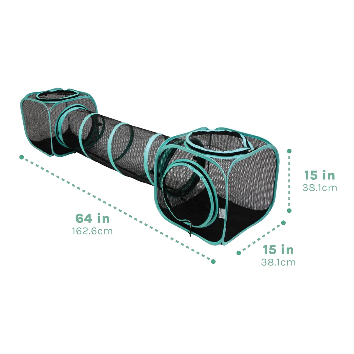 Kitty City Outdoor Catio Furniture and Play Kits for Cats, Two Way Tunnel | Durable Mesh Cat Play Set for Outdoors & Indoors - view 2