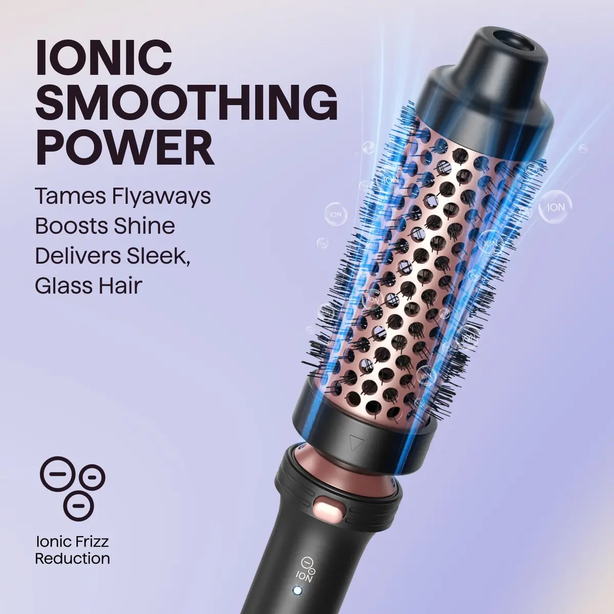 wavytalk 5 in 1 Curling Iron Set with Heated Round Brush | 0.5-1.25 inch Ceramic Barrels for Glamorous Styles - view 3