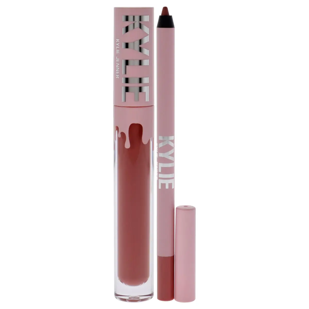 KYLIE Matte Lip Kit - Angel | Long-lasting, Smudge-resistant Liquid Lipstick & Lip Liner (0.10oz each) - view 2