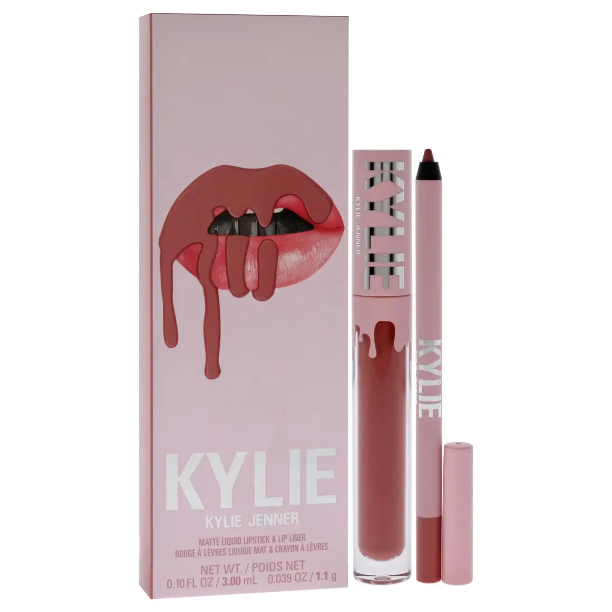 KYLIE Matte Lip Kit - Angel | Long-lasting, Smudge-resistant Liquid Lipstick & Lip Liner (0.10oz each) - view 3