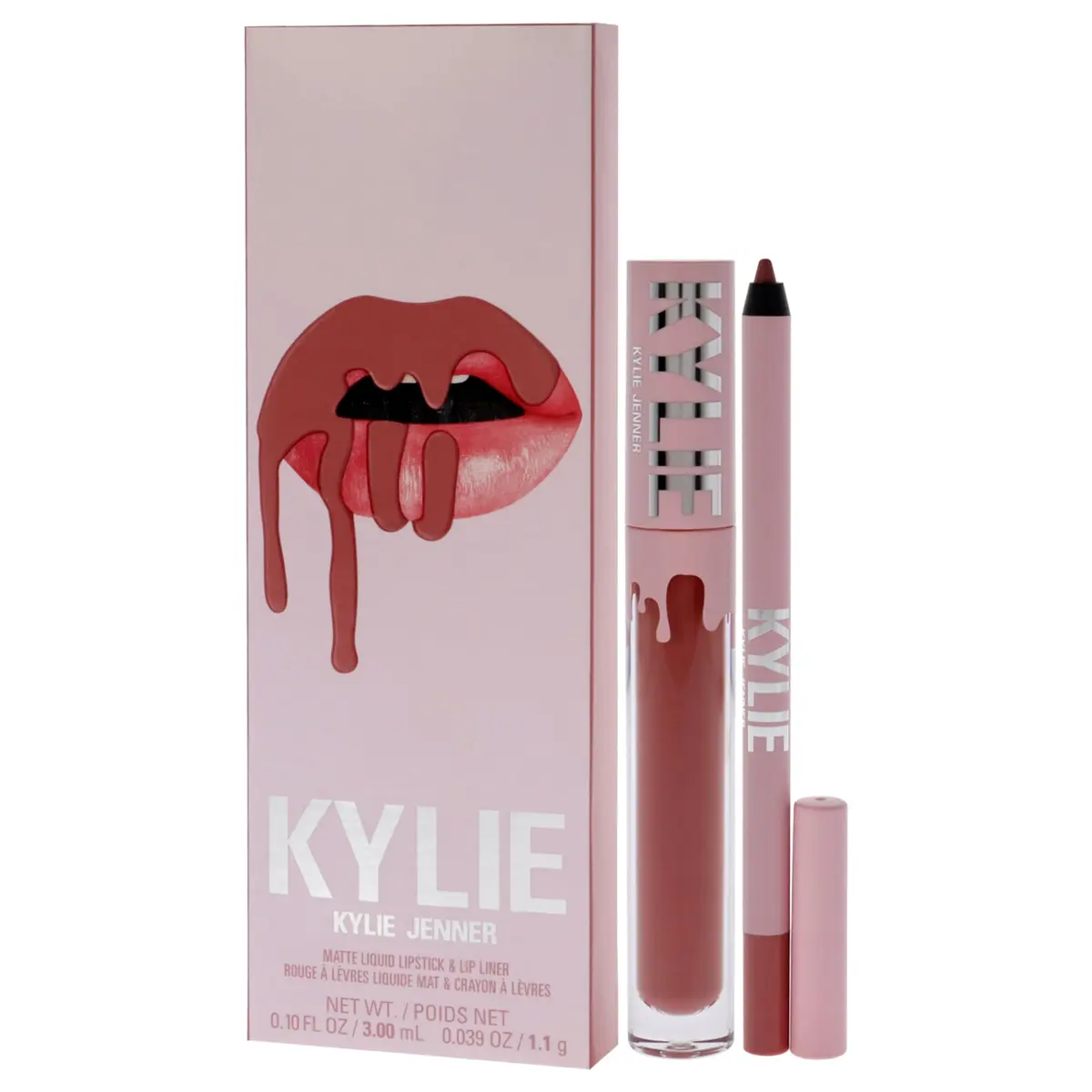 KYLIE Matte Lip Kit - Angel | Long-lasting, Smudge-resistant Liquid Lipstick & Lip Liner (0.10oz each) - view 4
