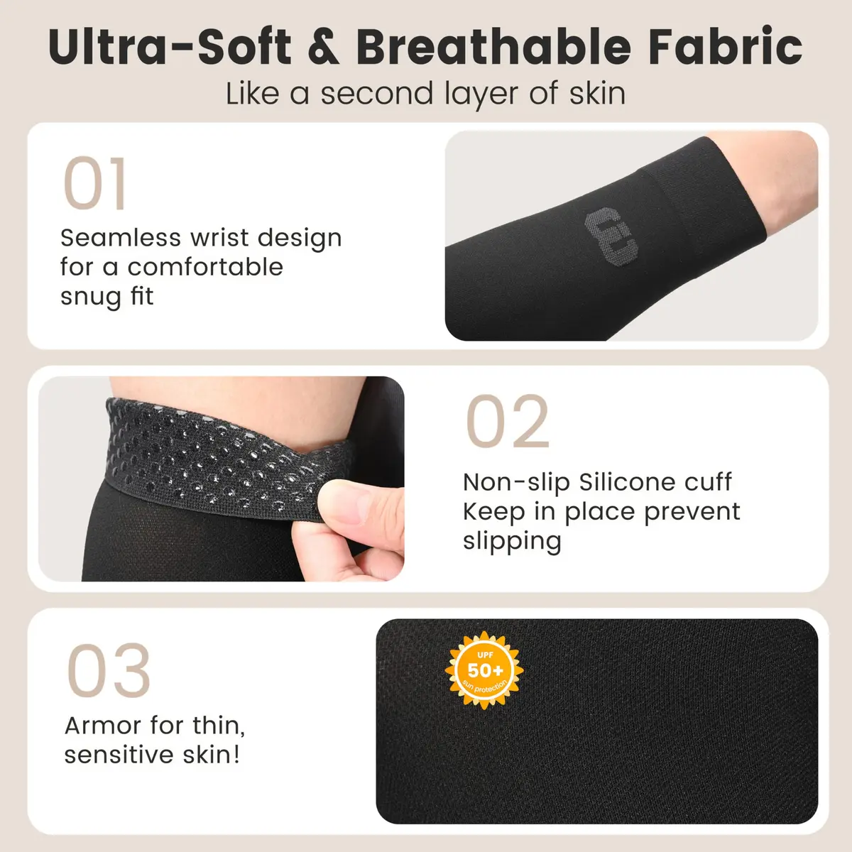 MGANG Medical Compression Arm Sleeve 15-20 mmHg, Lymphedema & Post-Surgery | FDA Approved Graduated Compression for Circulation & Swelling - view 4