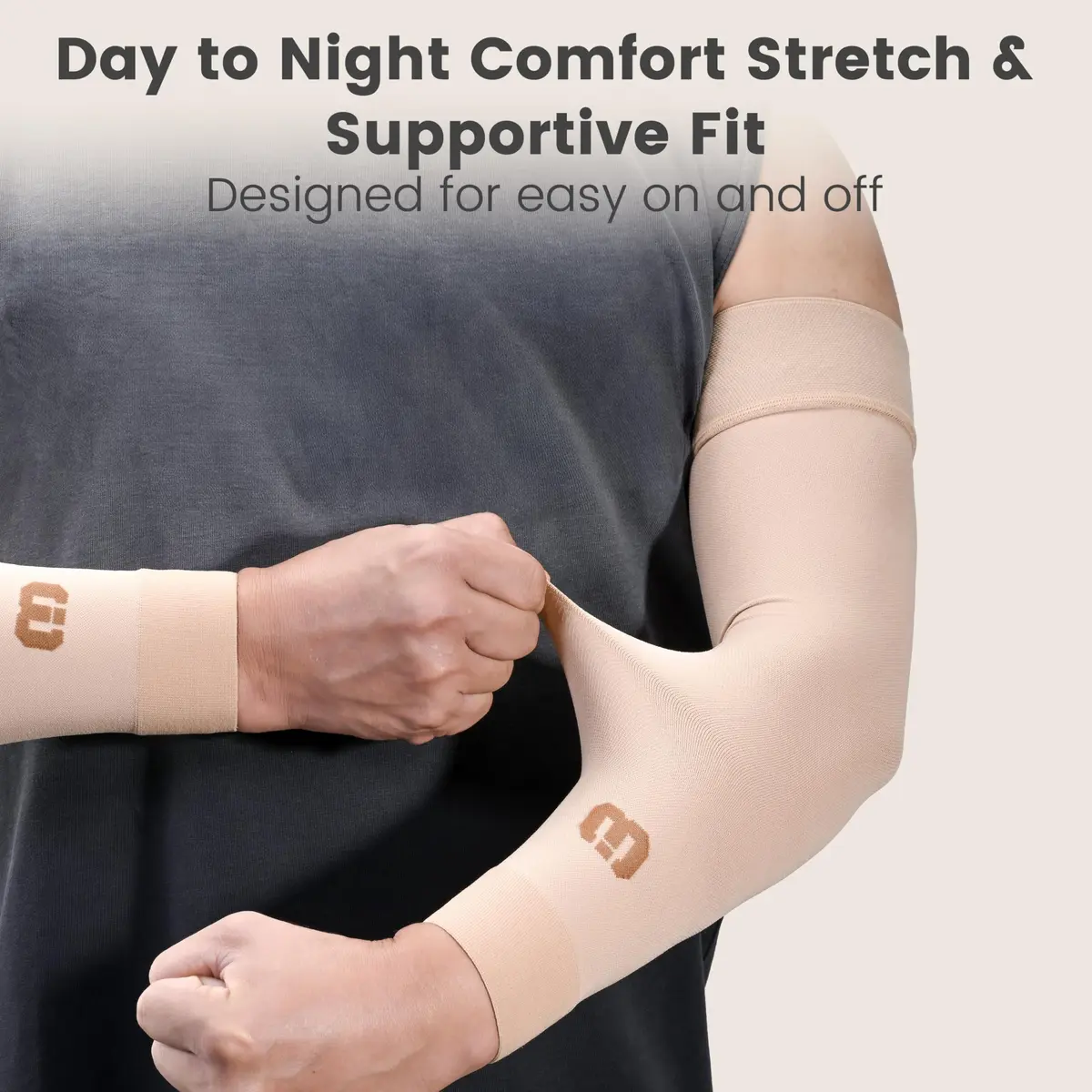 MGANG Medical Compression Arm Sleeve 15-20 mmHg, Lymphedema & Post-Surgery Support | German-Engineered 80% Nylon, 20% Spandex - view 5