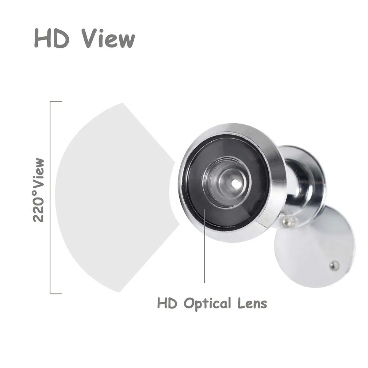 Junxave Door Viewer Peephole Solid Brass 220° Privacy Cover | Heavy Duty Security for Doors 35–55mm - view 5