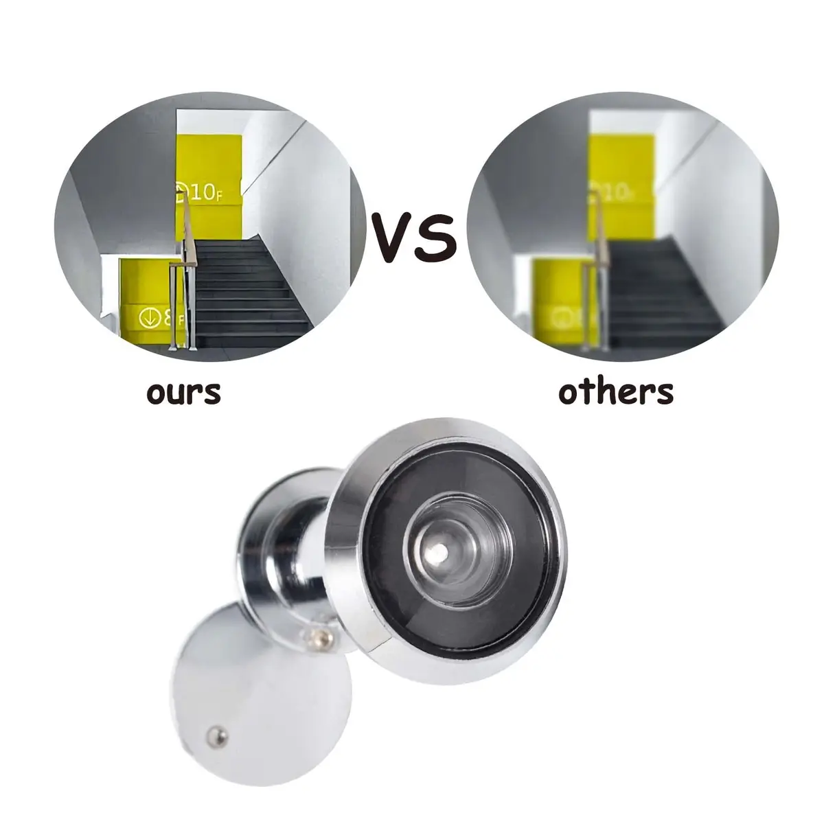 Junxave Door Viewer Peephole Solid Brass 220° Privacy Cover | Heavy Duty Security for Doors 35–55mm - view 6