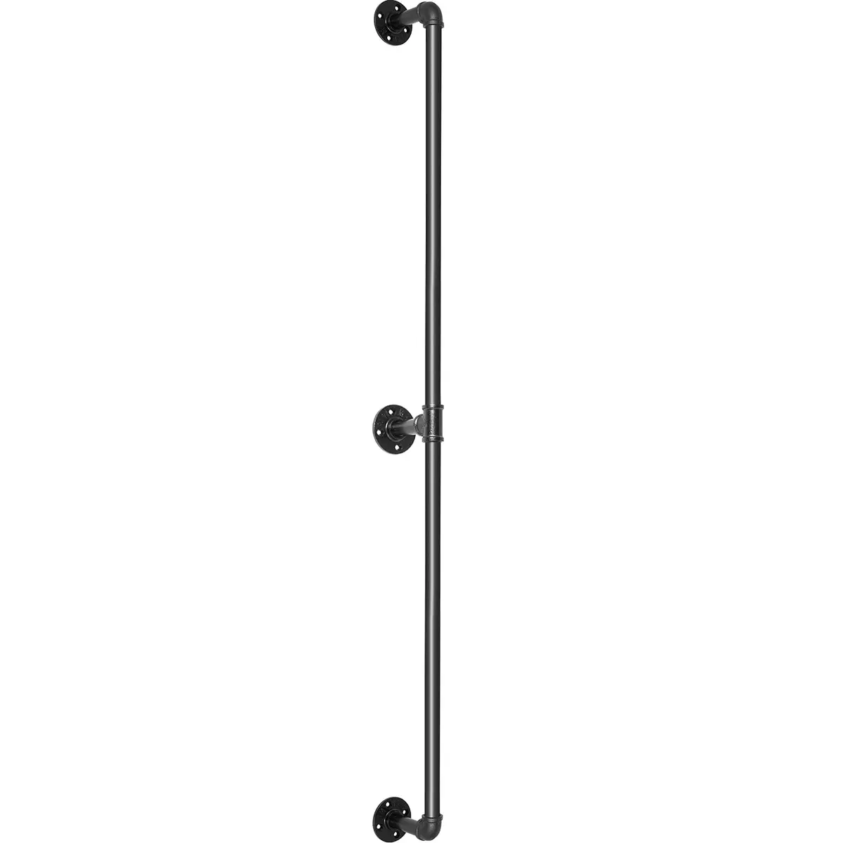 VEVOR Pipe Stair Handrail 6FT | Industrial Carbon Steel Wall Mount Support, 440LBS Load Capacity, Indoor & Outdoor Use - view 9