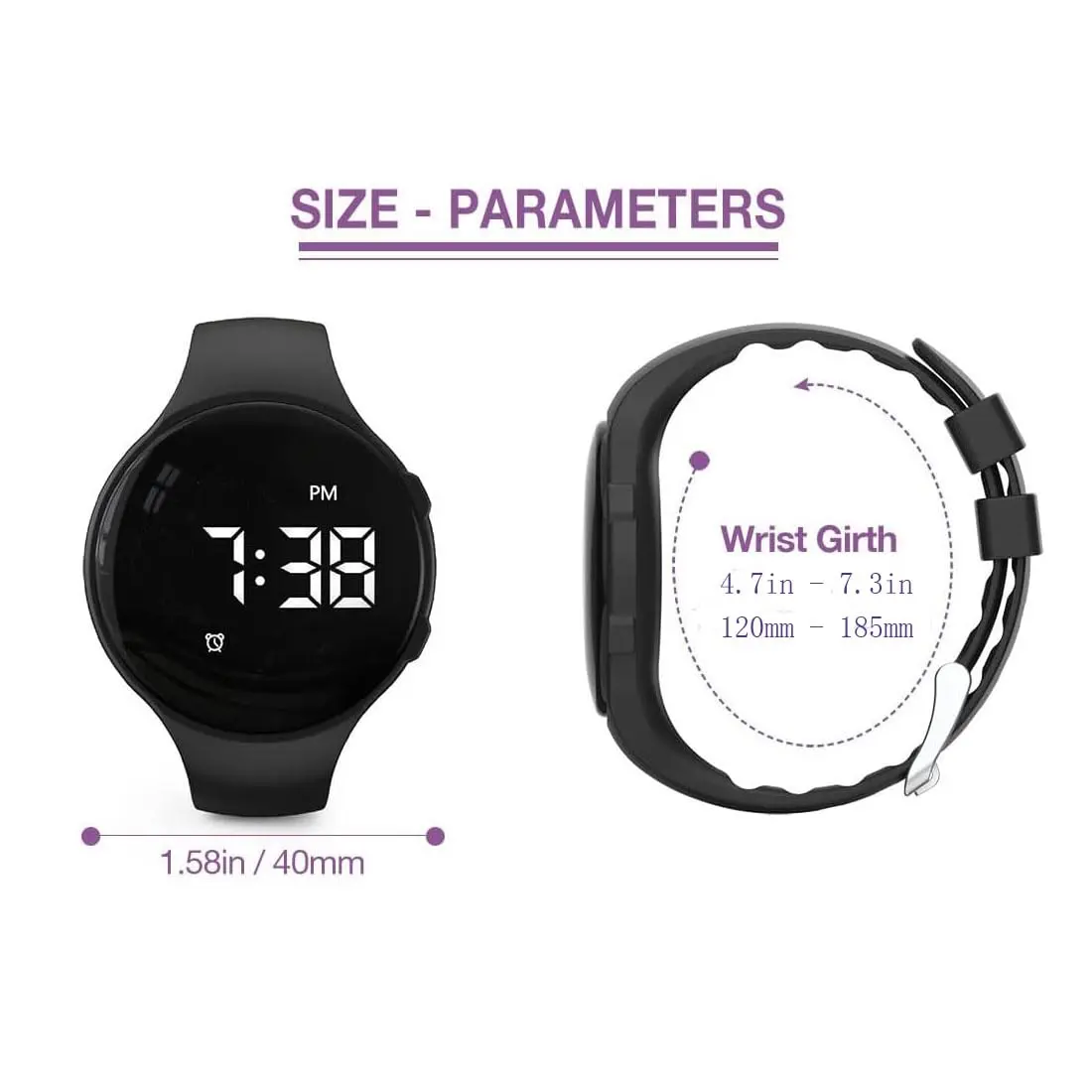e-vibra Vibrating Alarm Watch Black | Ideal for Potty Training & Reminders - view 2