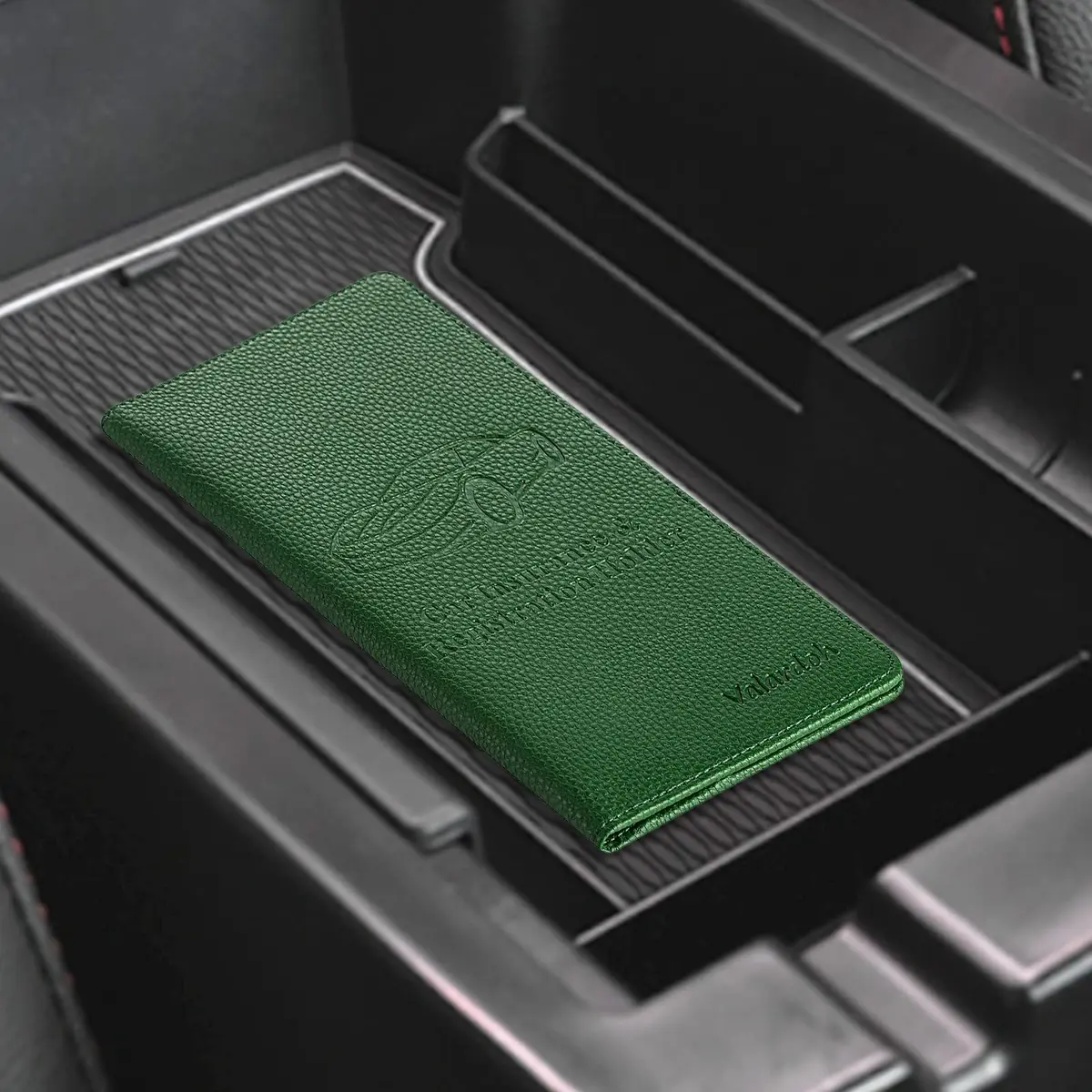 Valardoh Car Registration & Insurance Card Holder 9.5" x 5.1" | Durable PU Leather, Magnetic Closure - view 7