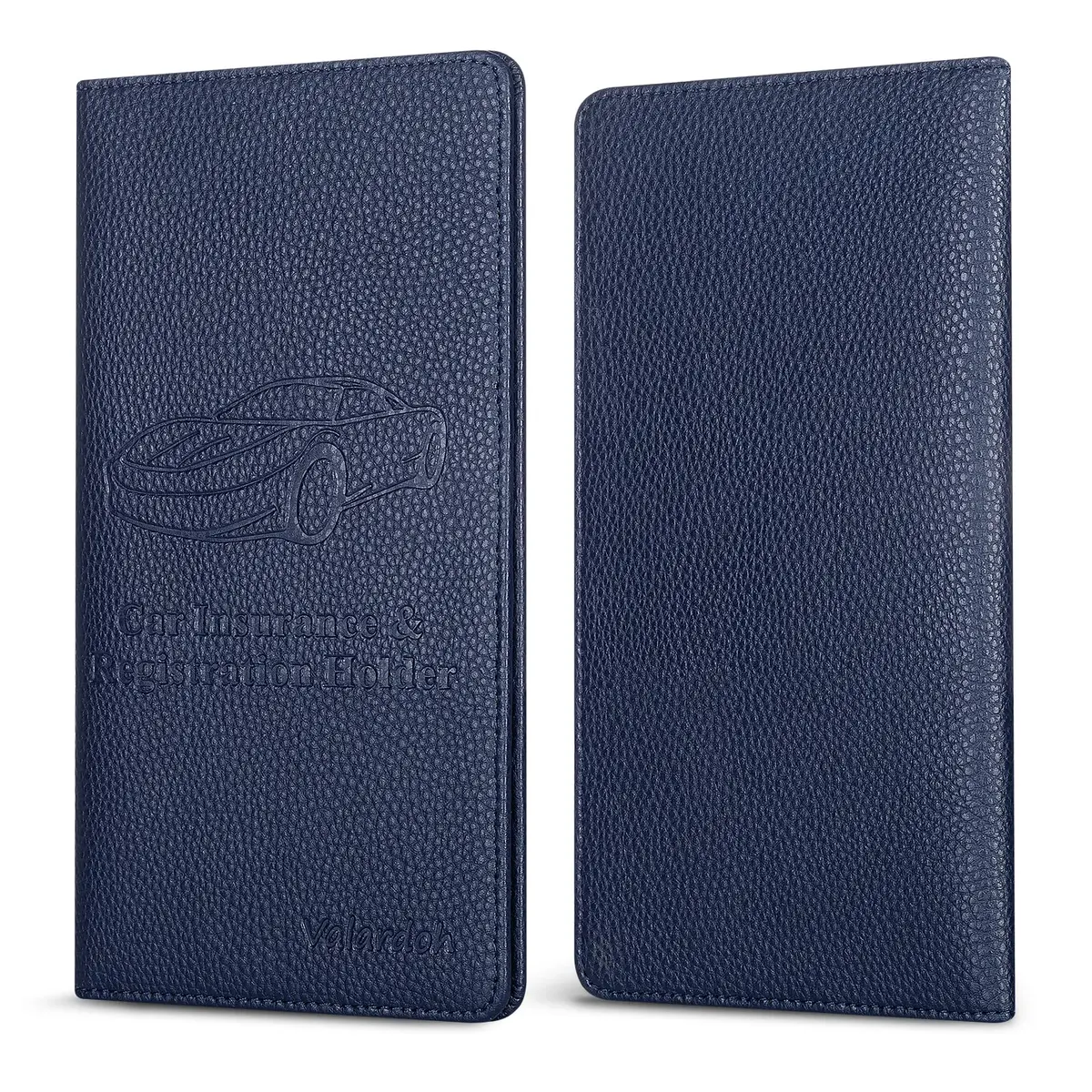 Valardoh Premium Car Document Holder Deep Blue | Organizes License, Insurance & Registration Cards - view 5