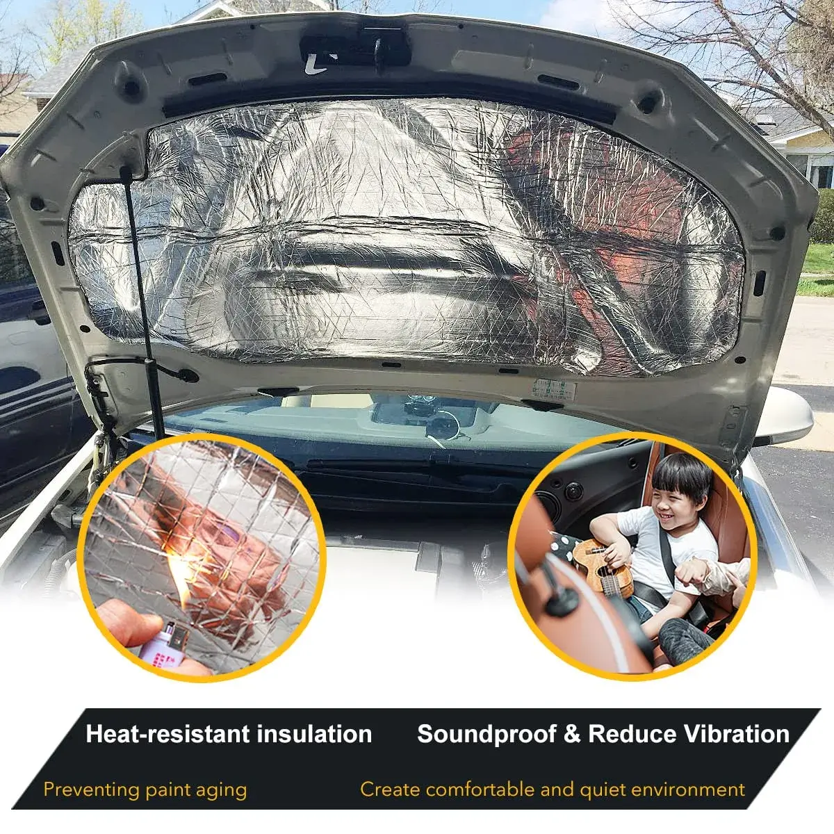 KOIKEY Sound Deadening Mat 10mm (394 Mil) 13.1 sqft | Reduces Road Noise & Vibration - view 3