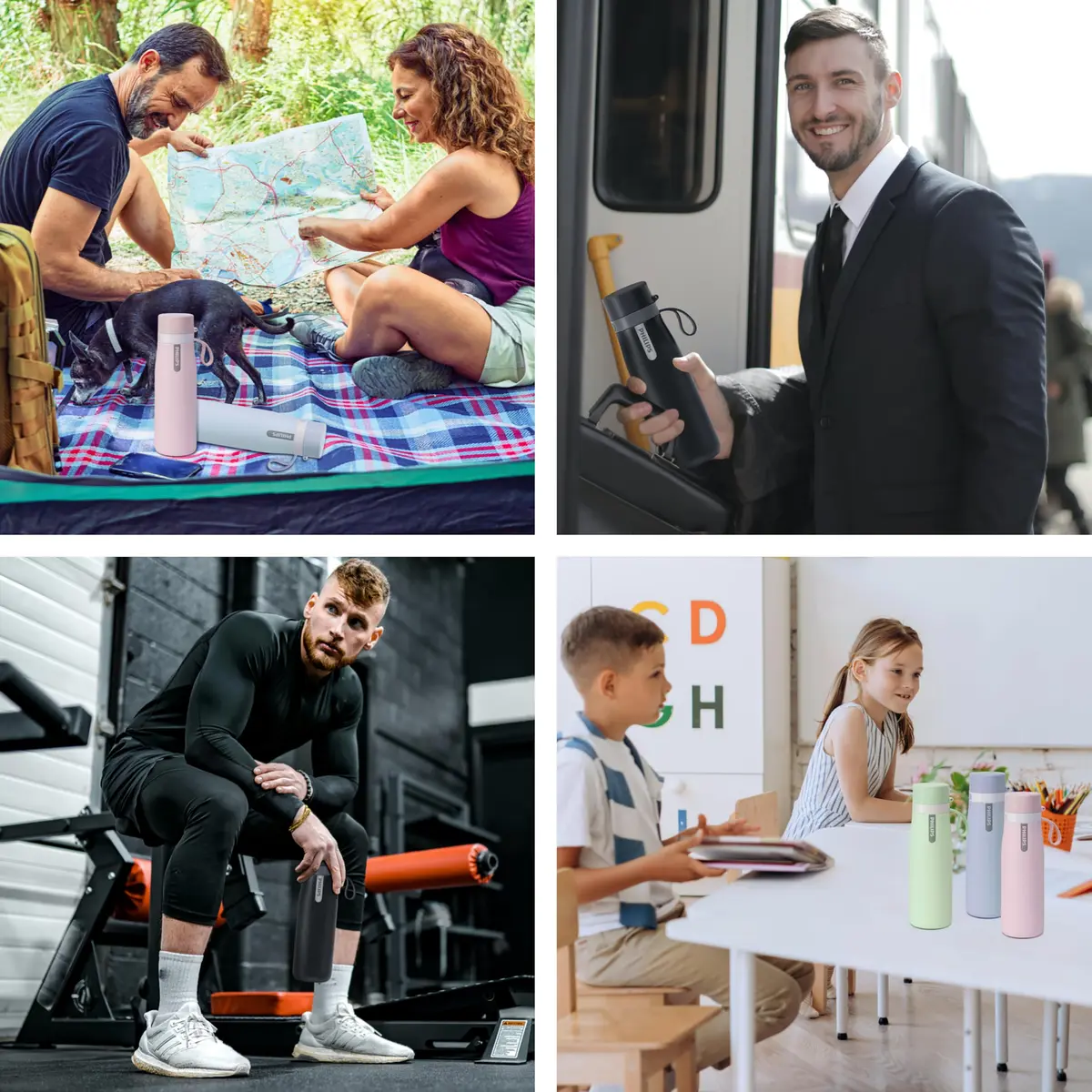 PHILIPS Filtered Water Bottle Stainless Steel Travel Keeps Cold 32oz | Double-Wall Insulation & Filtered Water - view 4