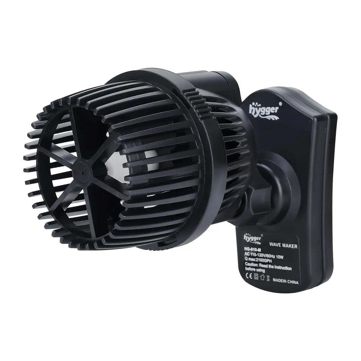 hygger 2100 GPH Aquarium Wave Maker Pump with Magnetic Suction Base & 360° Rotation | 12W Powerhead for 75-130 Gal Tanks - main product image