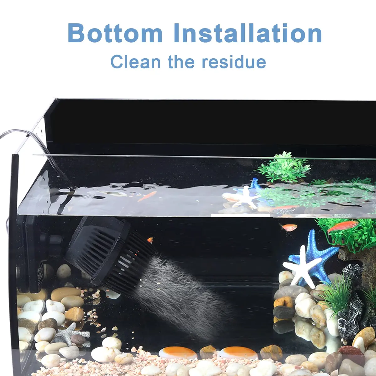 hygger 2100 GPH Aquarium Wave Maker Pump with Magnetic Suction Base & 360° Rotation | 12W Powerhead for 75-130 Gal Tanks - view 6