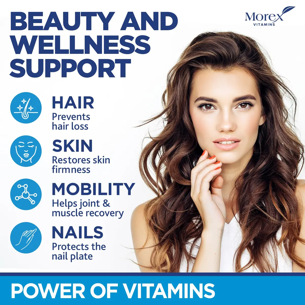 MOREX VITAMINS Biotin Collagen Keratin Gummies | Hair Growth Support for Women & Men, 60pcs - view 3
