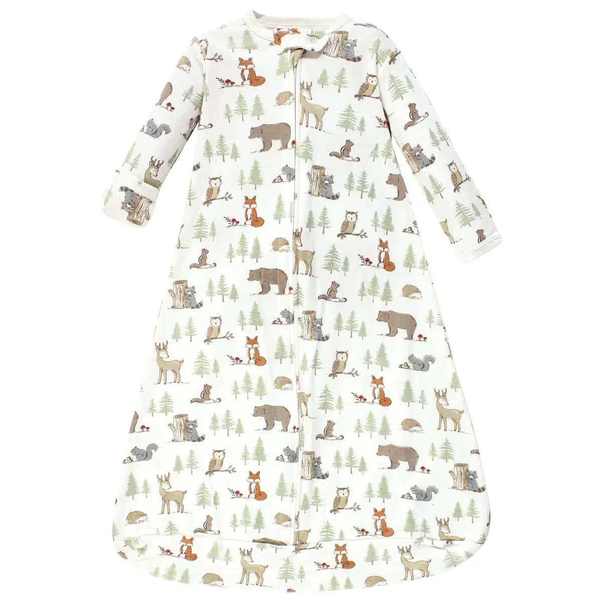 Hudson Baby Unisex Baby Cotton Long-Sleeve Wearable Sleeping Bag, Sack, Blanket, Forest Animals, 3-9 Months | Safe, Cozy & Breathable - view 3