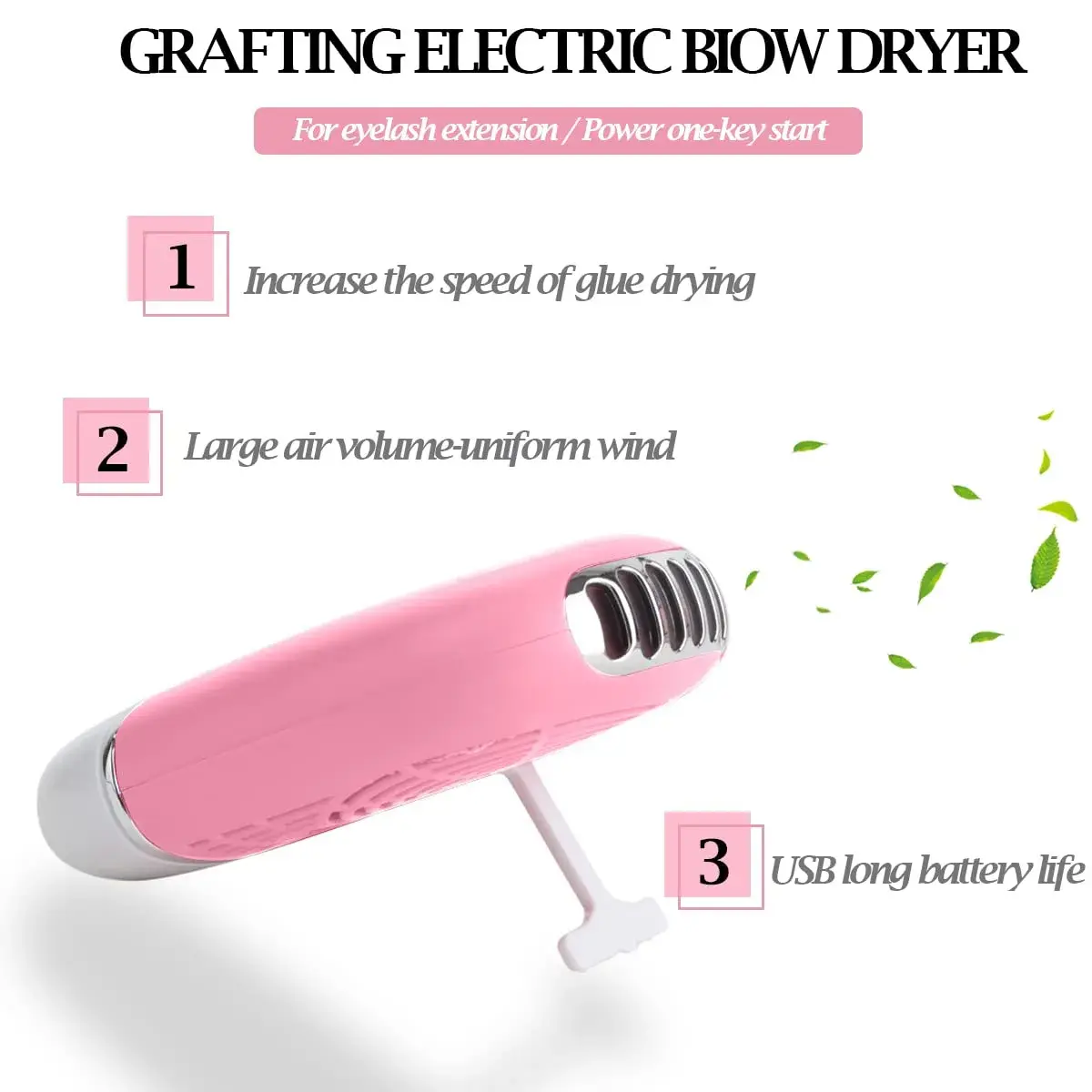 QUKLOGEN 267-Piece Eyelash Extension Kit with USB Fan Dryer | Professional Lash Tools for All Skin Types - view 3