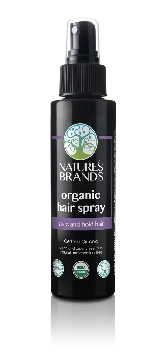 Nature's Brands Organic Hair Spray by Herbal Choice Mari (4 Fl Oz) | No Toxic Synthetic Chemicals for All Hair Types - main product image