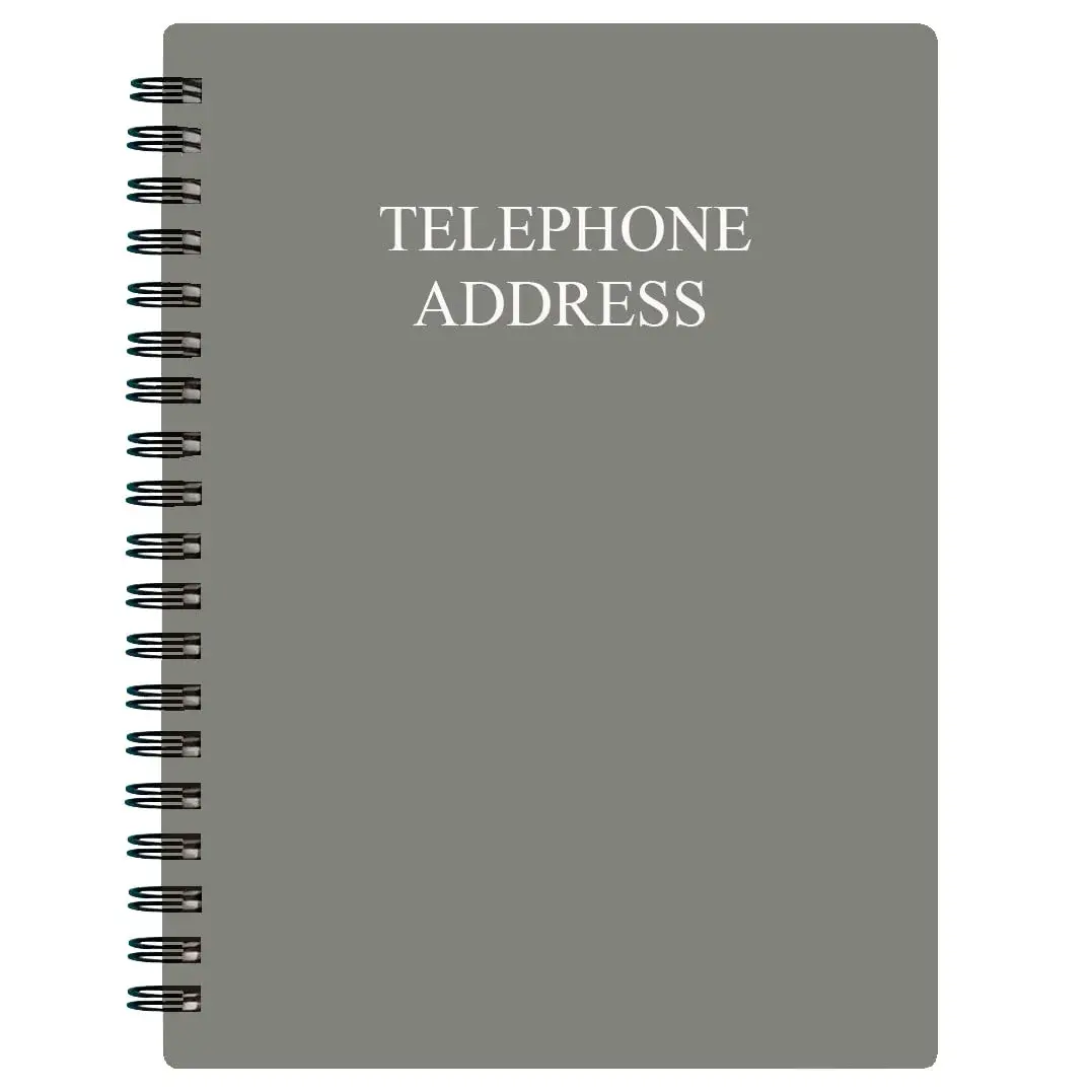 Nokingo Grey Address & Birthday Book with Tabs, 5x7 Inch | Organizer for Contacts, Passwords & Important Dates - main product image
