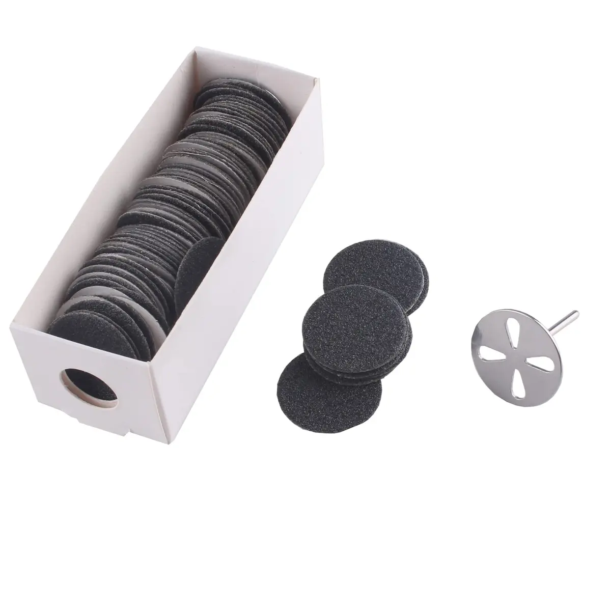 MZCMSL Foot Scraper Kit 100pcs Discs & Metal Nail Bit, Coarse Grit | Pedicure & Callus Removal - main product image
