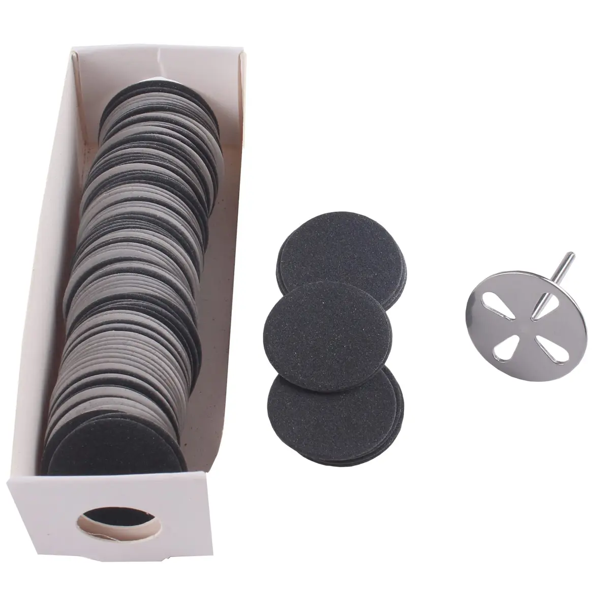 MZCMSL Nail Drill Bits & Sanding Discs 100pcs #240 Grit for Pedicure & Callus Removal - main product image