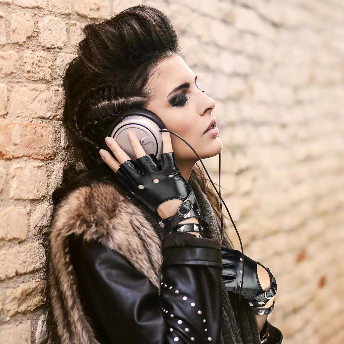 Accmor Leather Punk Gloves Fingerless Gloves for Women 18cm | Fashion & Durability - view 5
