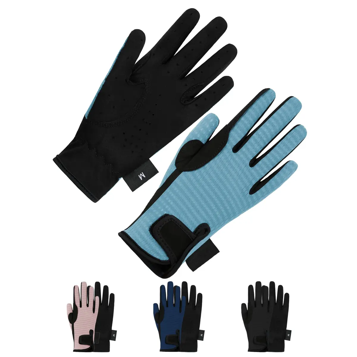 Thapower Kids Horse Riding Gloves Children Mesh Equestrian Gloves | Breathable Summer-Weight Microfiber with Reinforced Fingers - main product image