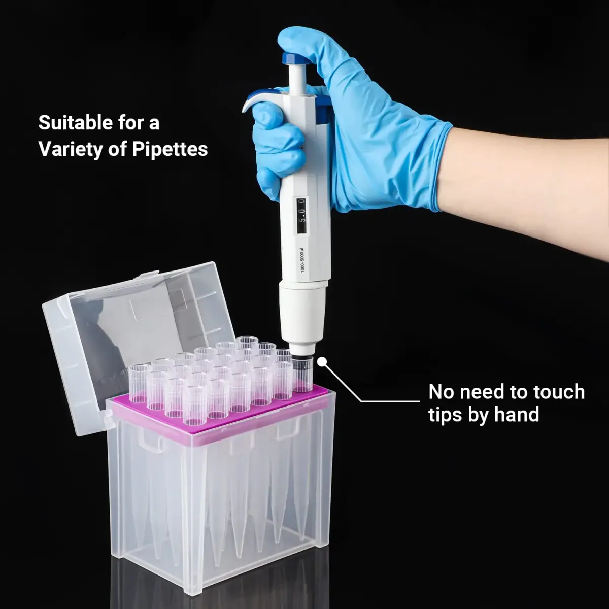 FOUR E'S SCIENTIFIC 5000µl Pipette Tips Rack | Autoclavable, DNAse/RNAse Free, Universal Fit - view 4