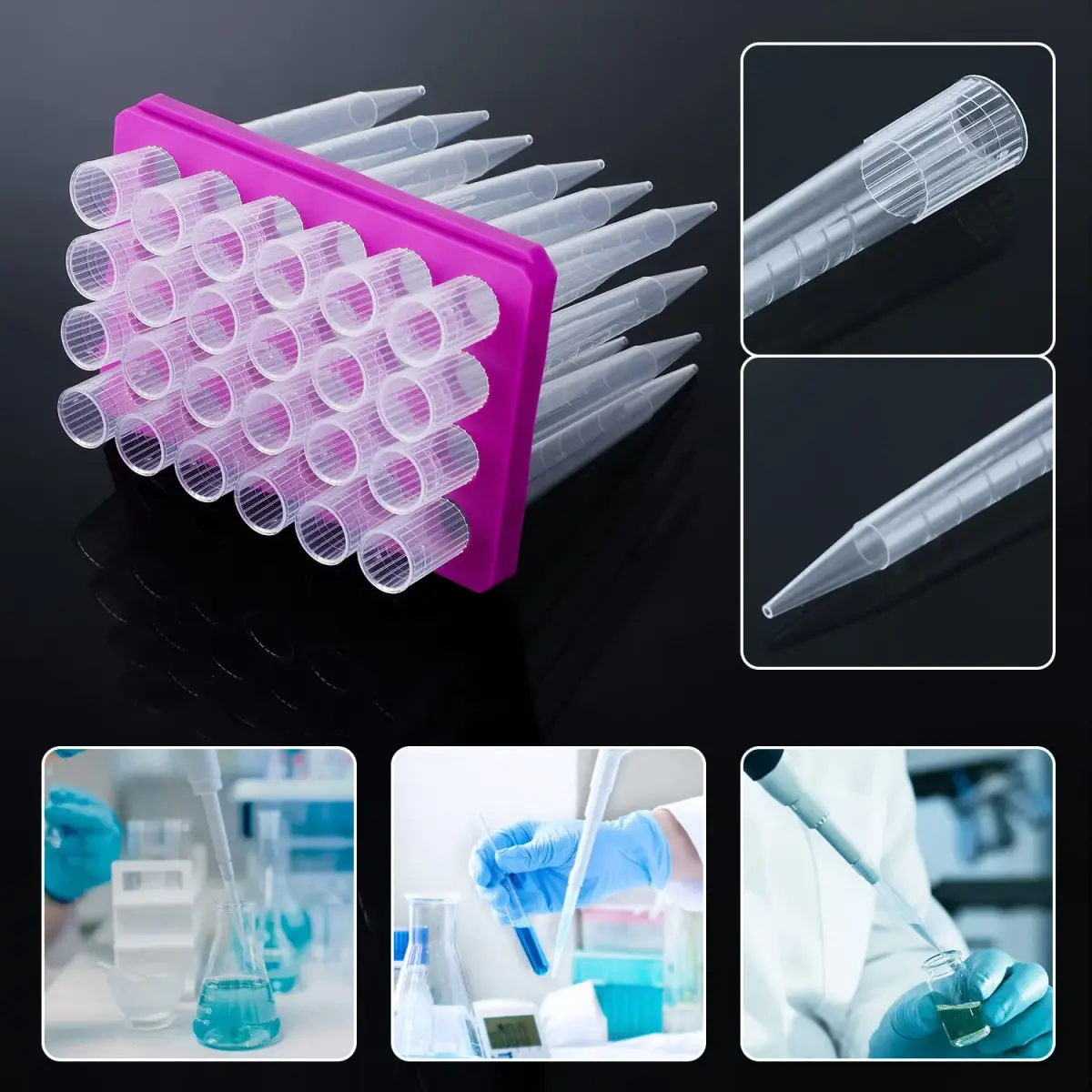 FOUR E'S SCIENTIFIC 5000µl Pipette Tips Rack | Autoclavable, DNAse/RNAse Free, Universal Fit - view 6